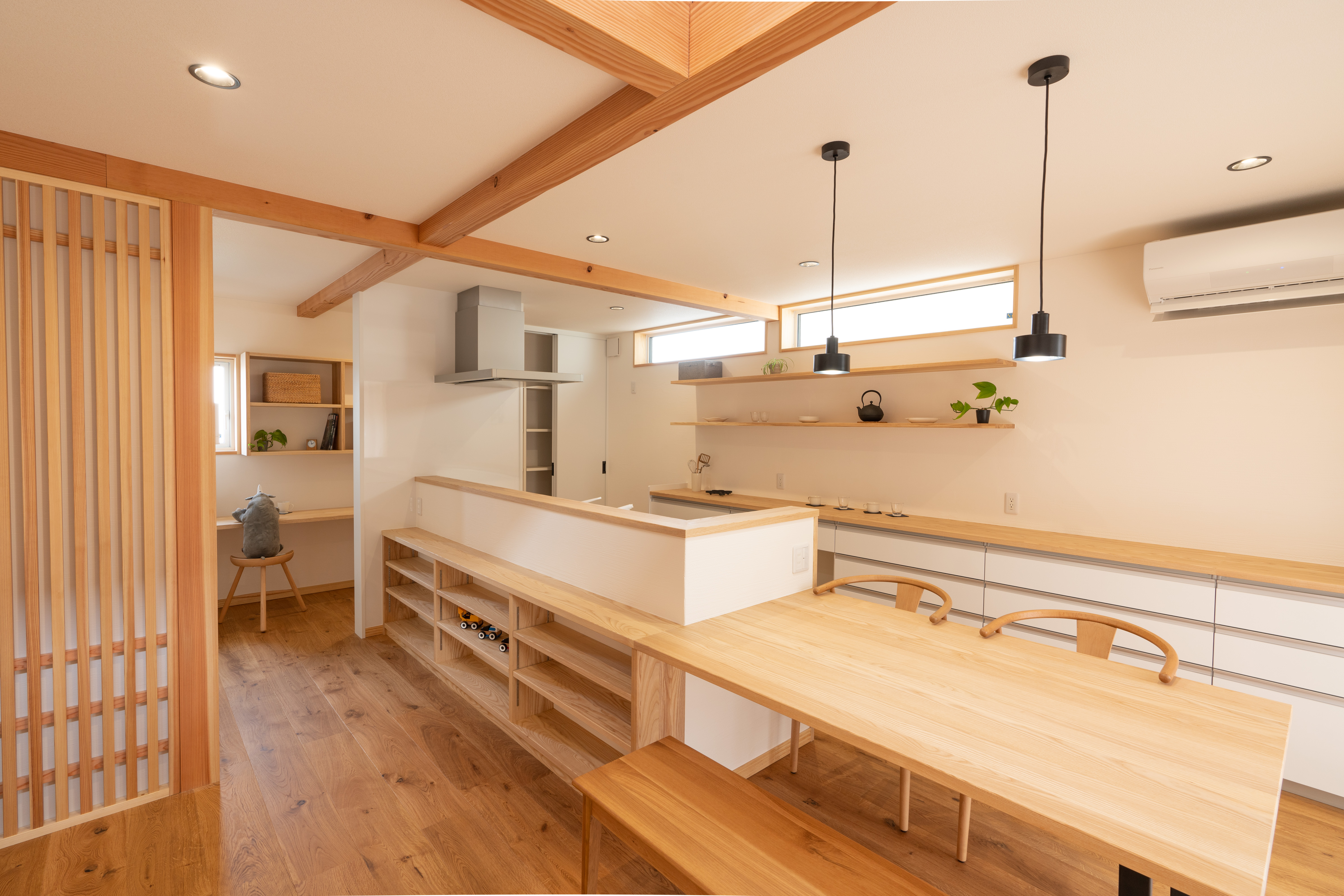 家事ラク回遊動線で家族の時間をつくる和の住まい 画像
