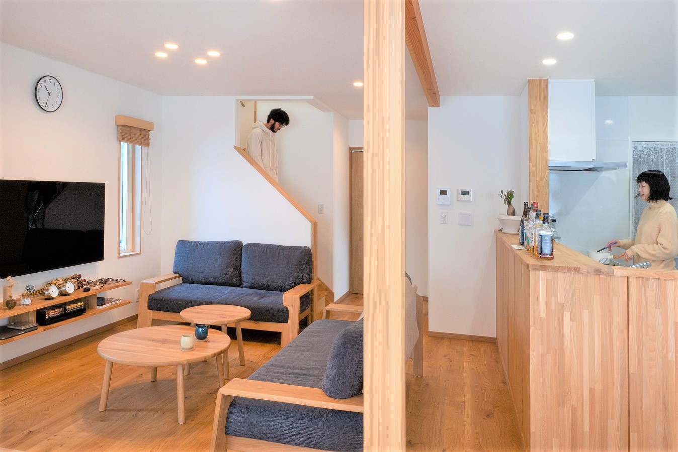 田の字プランのリビングの家 画像