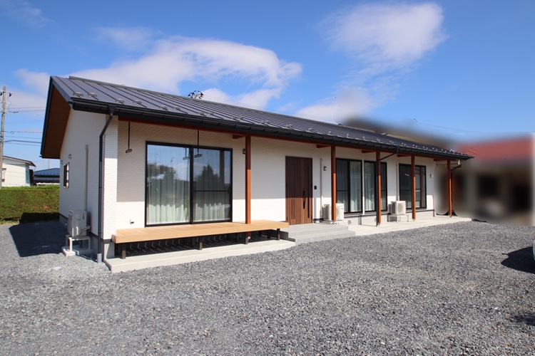 程よい距離感の二世帯平屋の家 画像